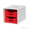 Aluminium Bord Box M mit roten Schubladen