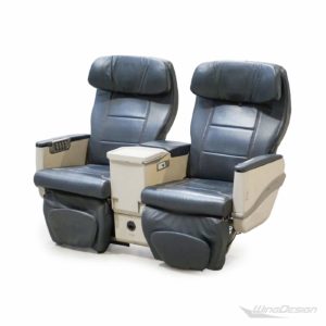 Flugzeugsitz Doppelsitzbank BusinessClass Leder schwarz